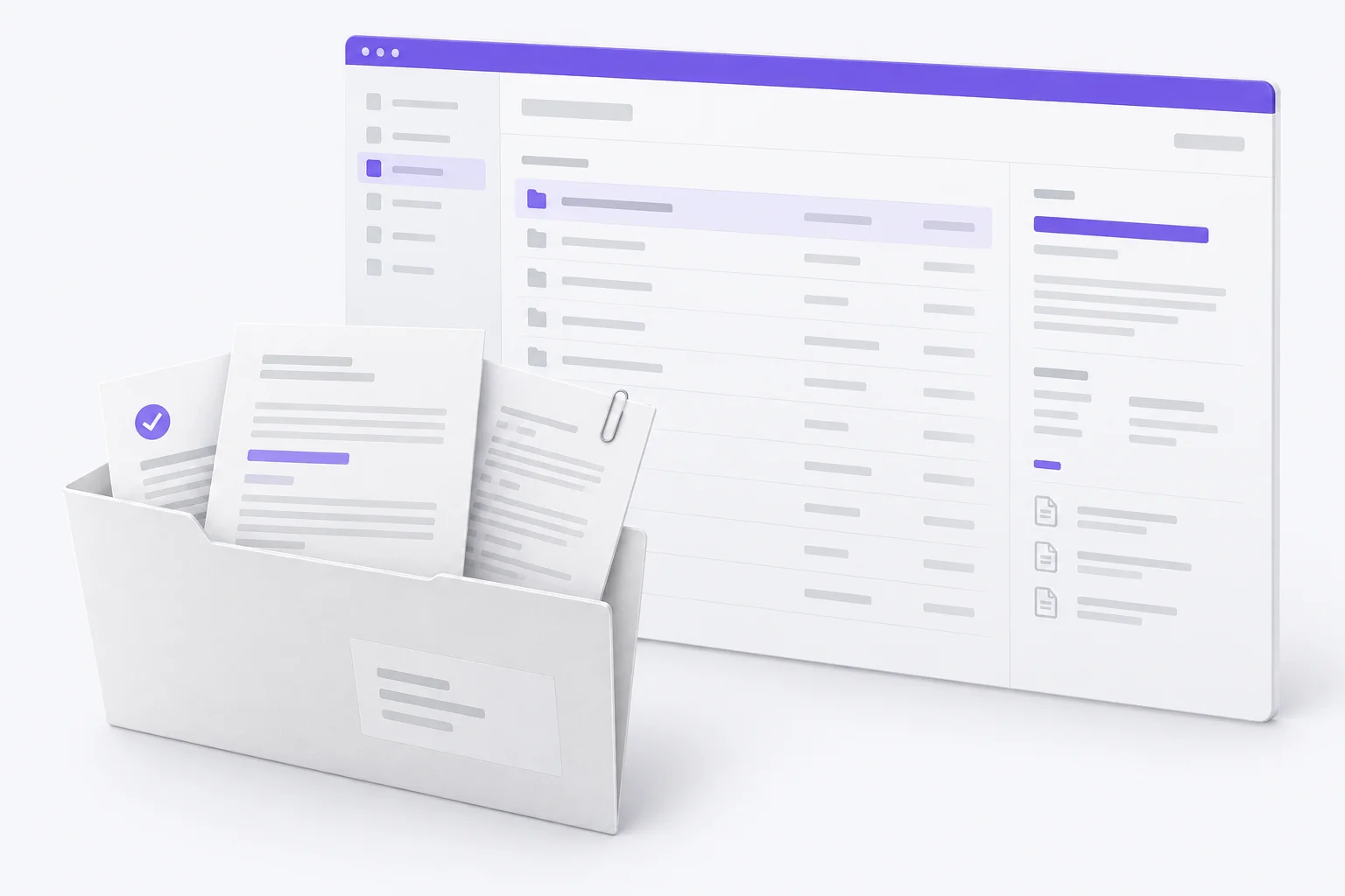 A case and its attachments organized in case management software.