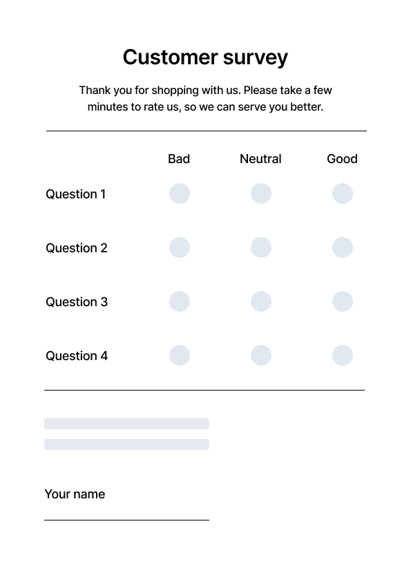 customer surveys