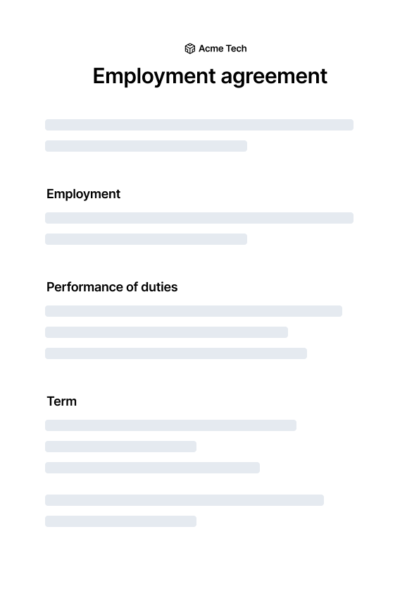 employment agreements